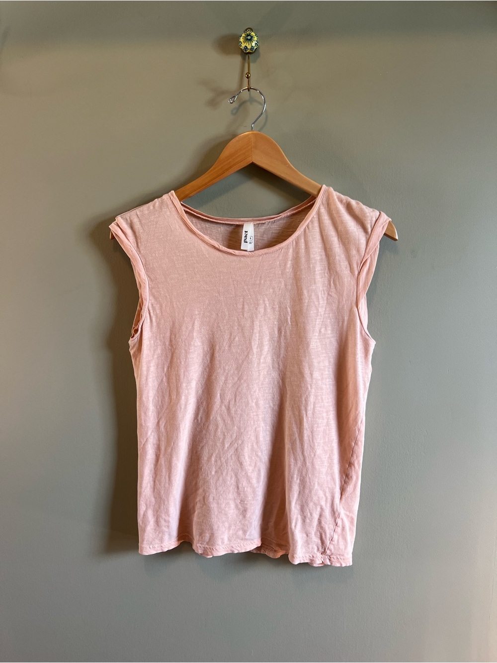 Pact Women's Light Pink Cotton Tank Top